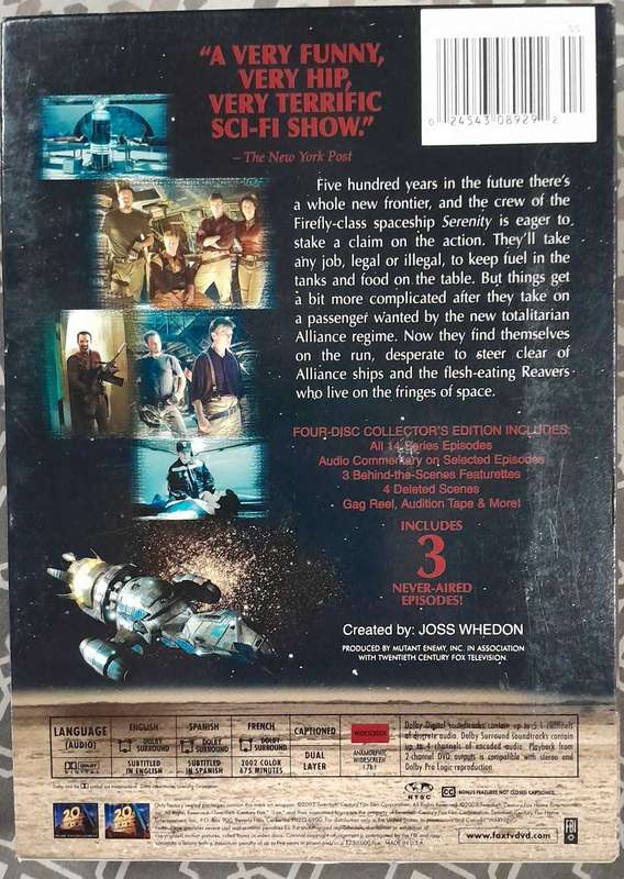 Firefly - Complete series dvd (4 disc set, Joss Whedon, Nathan Fillion)