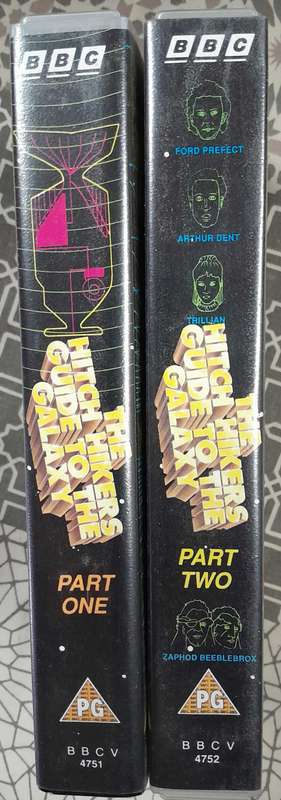 The Hitch Hiker's Guide To The Galaxy VHS set (Douglas Adams)