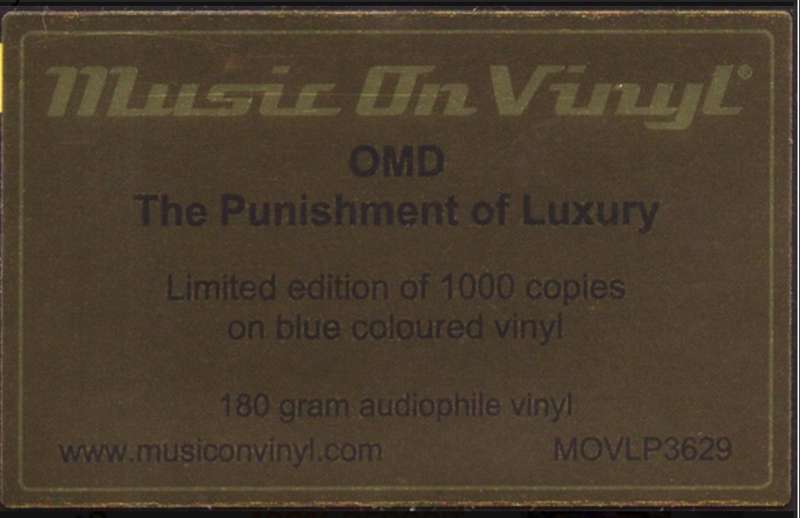 OMD - The Punishment of Luxury LP (Ltd edition blue vinyl 2024)