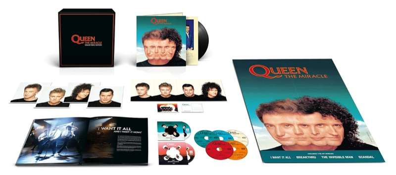 Queen - The Miracle Super Deluxe Box Set (1 LP, 5Cd, DVD, BLU-RAY, Posters, Book and more)