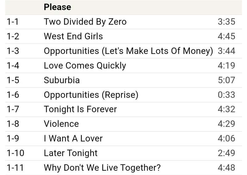 Pet Shop Boys - Please (Further Listening 2CD set)