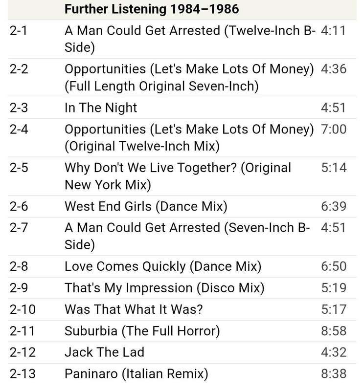 Pet Shop Boys - Please (Further Listening 2CD set)