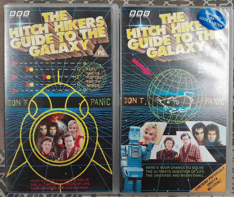 The Hitch Hiker's Guide To The Galaxy VHS set (Douglas Adams)