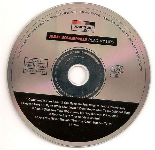 Jimmy Somerville - Read My Lips CD (Bronski Beat, Communards)