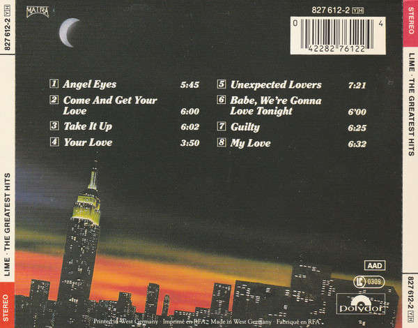 Lime - The Greatest Hits CD