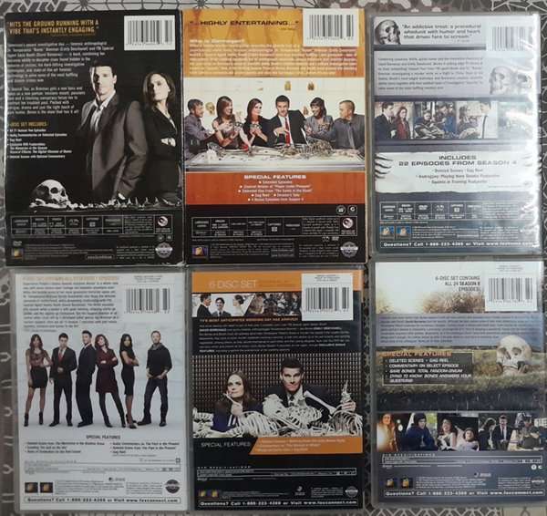 Bones - Seasons 2, 3, 4, 7, 8 and 9 (DVD bundle)