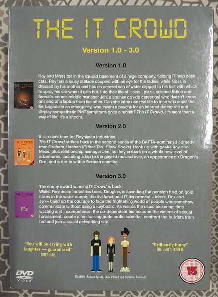 The IT Crowd seasons 1 to 3 DVD box set