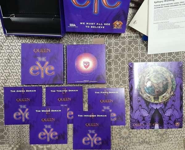 Queen - The Eye PC Cd-rom game (Big Box, bundled with official novel and "Art of" books)