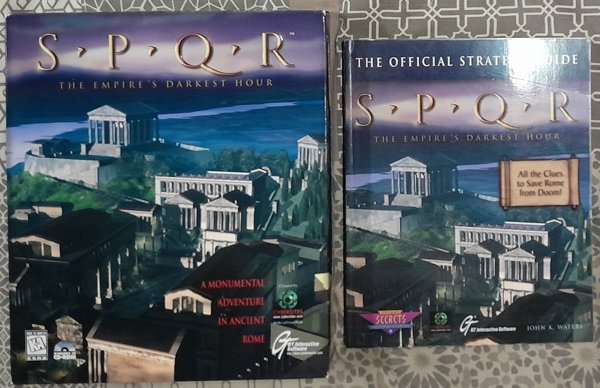 SPQR pc game in Big Box together with official Strategy Guide