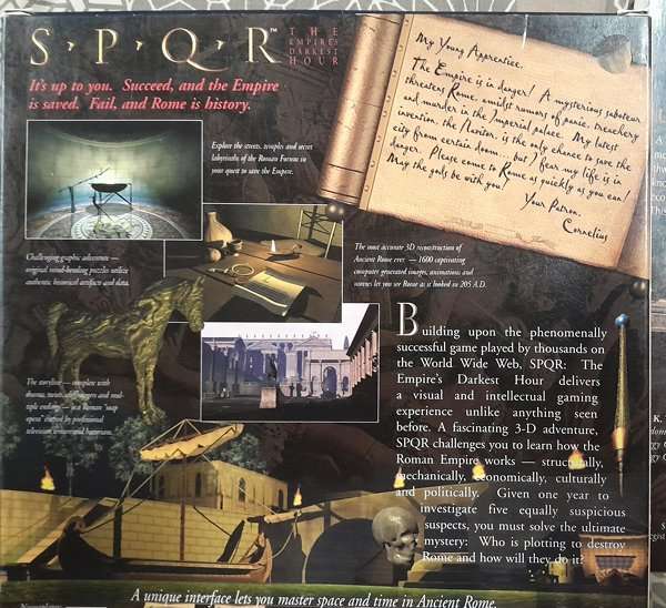 SPQR pc game in Big Box together with official Strategy Guide