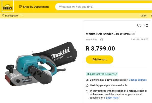 Makita Belt Sander 940 W M9400B