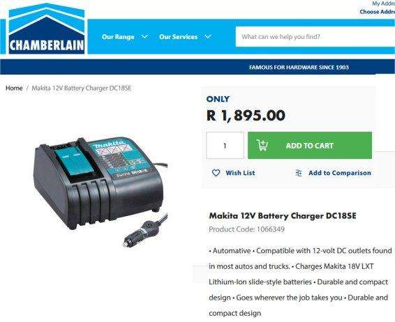 Makita Power Tool Battery Charger DC18SE