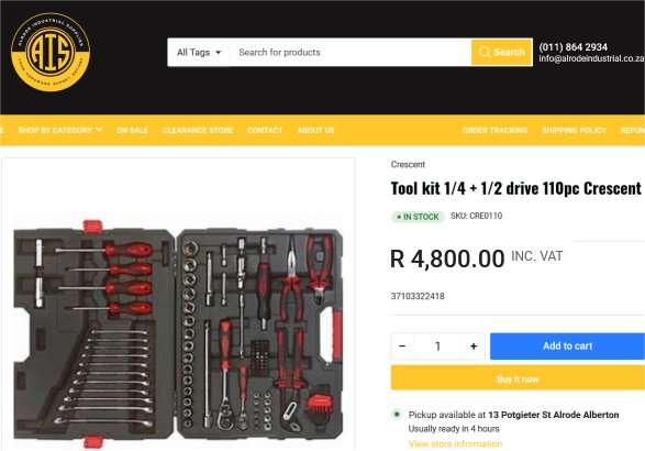 CRESCENT CTK150 150 piece Professional Tool Set