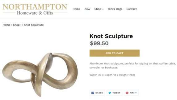 Golden Brass Knot Sculpture
