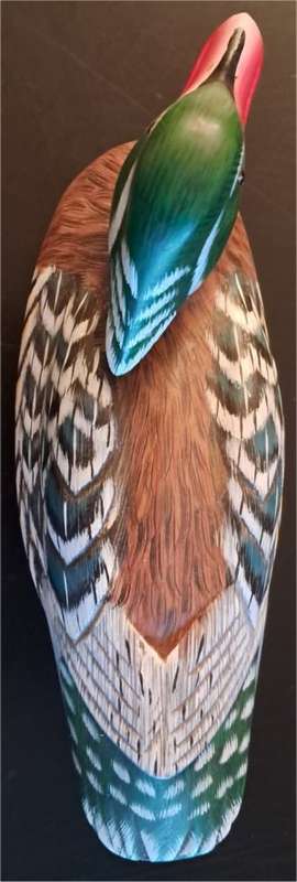 Painted Wooden Duck Ornament