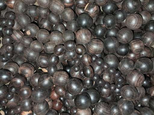 Large lot of genuine hand carved Makonde Ebony wooden beads from Tanzania.