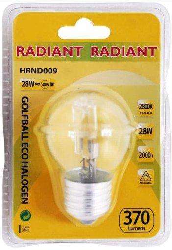 BULK LOT of 5 x Radiant Halogen 28W Globes