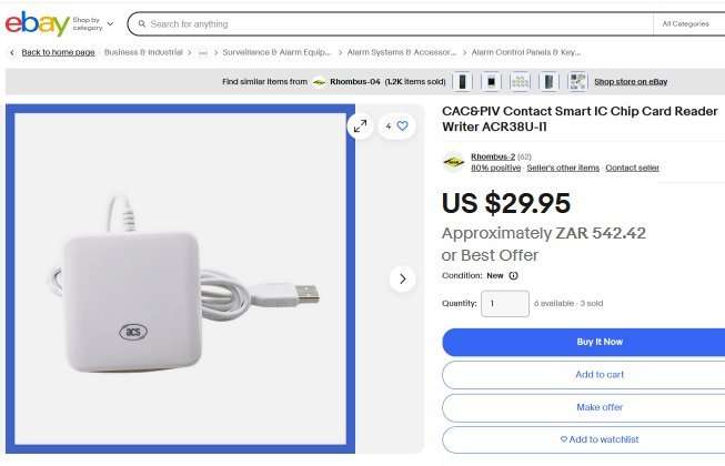 ACS ACR38U-i1 USB Smart Card Reader