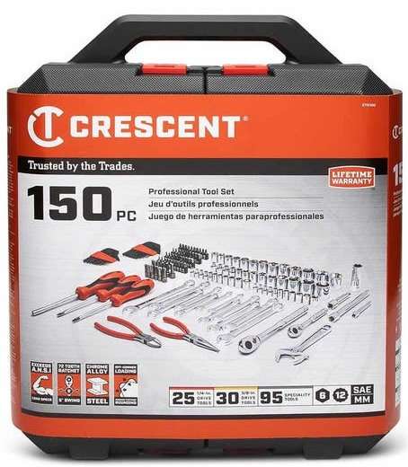 CRESCENT CTK150 150 piece Professional Tool Set