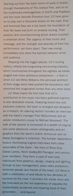 U2 Show: The Art of Touring - Coffee Table Book