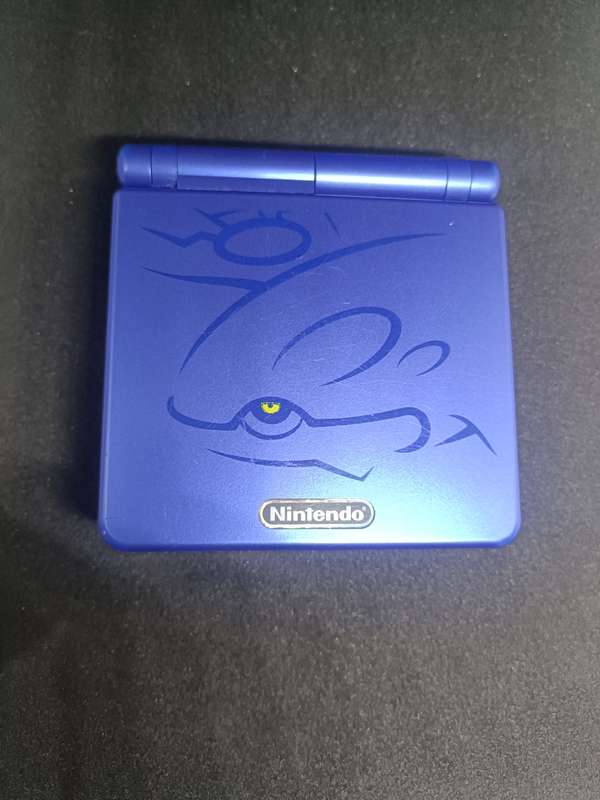 Limited Edition Gameboy Advance SP, Kyogre, Pokemon Sapphire GBA Game, Kyogre Pouch, Nintendo