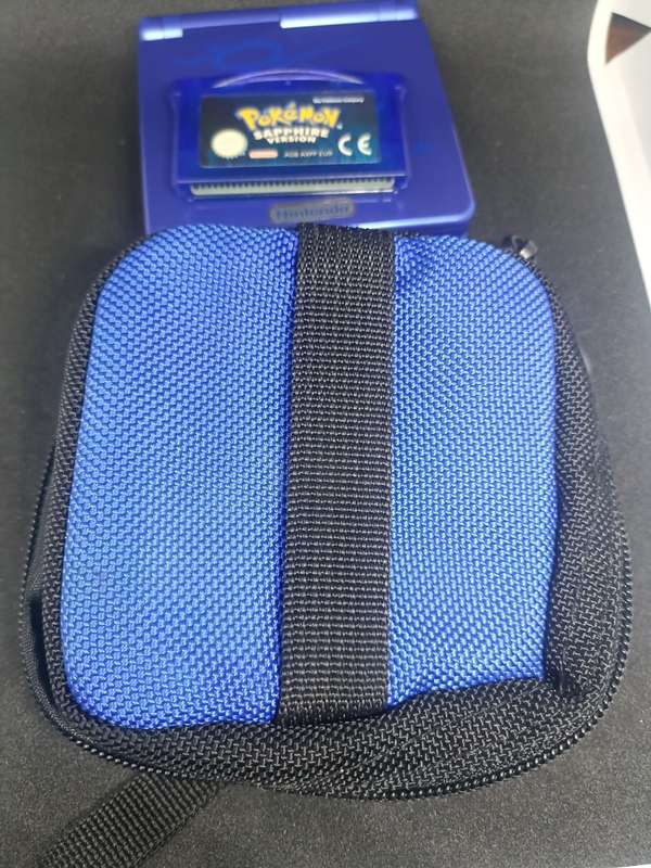 Limited Edition Gameboy Advance SP, Kyogre, Pokemon Sapphire GBA Game, Kyogre Pouch, Nintendo
