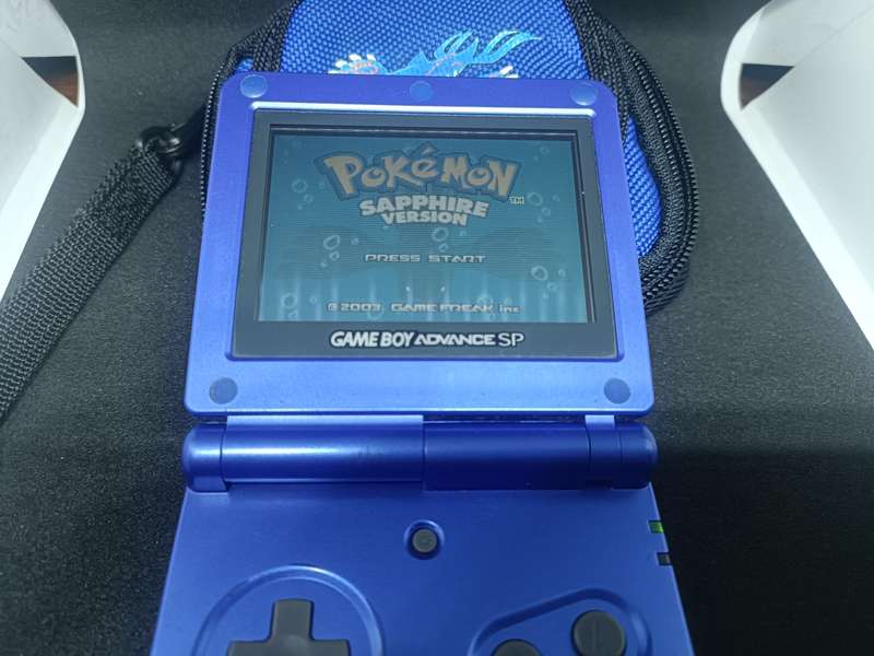 Limited Edition Gameboy Advance SP, Kyogre, Pokemon Sapphire GBA Game, Kyogre Pouch, Nintendo