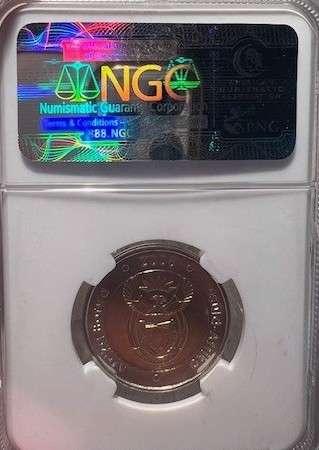 RSA 2008 MANDELA 90TH BIRTHDAY R5  - NGC MS 67