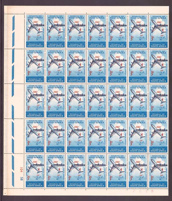 RSA 1961 ANNIVERSARY OF FIRST FLIGHT 3c FULL SHEET OF 100 - SCARCE!