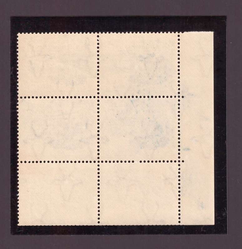 UNION OF SA 1930 3D BLUE WITH INVERTED WATERMARK - CORNER BLOCK OF 4 MNH - SACC 46a