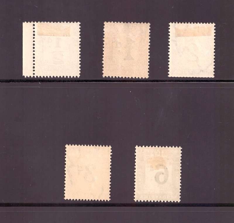 UNION OF SOUTH AFRICA 1927 - 1928 POSTAGE DUE SET