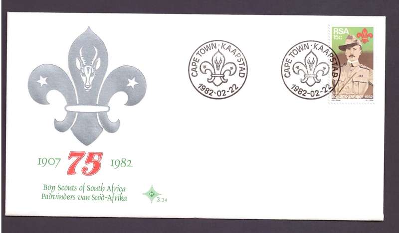 RSA 1982 BOY SCOUTS SET OF TWO MAXICARDS, INCLUDING SPECIMEN