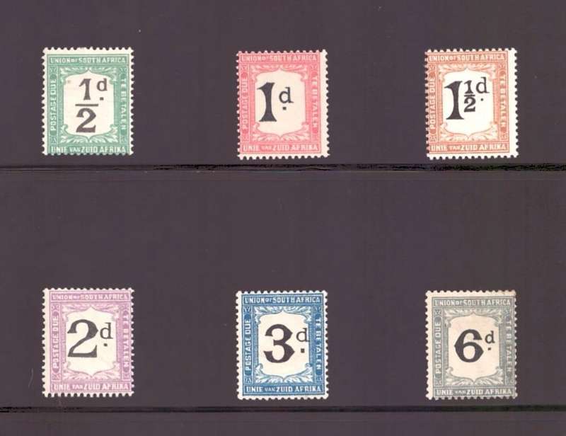 Union od SA 1922 - 1926 POSTAGE DUES SET - SCARCE!