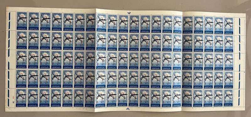 RSA 1961 ANNIVERSARY OF FIRST FLIGHT 3c FULL SHEET OF 100 - SCARCE!