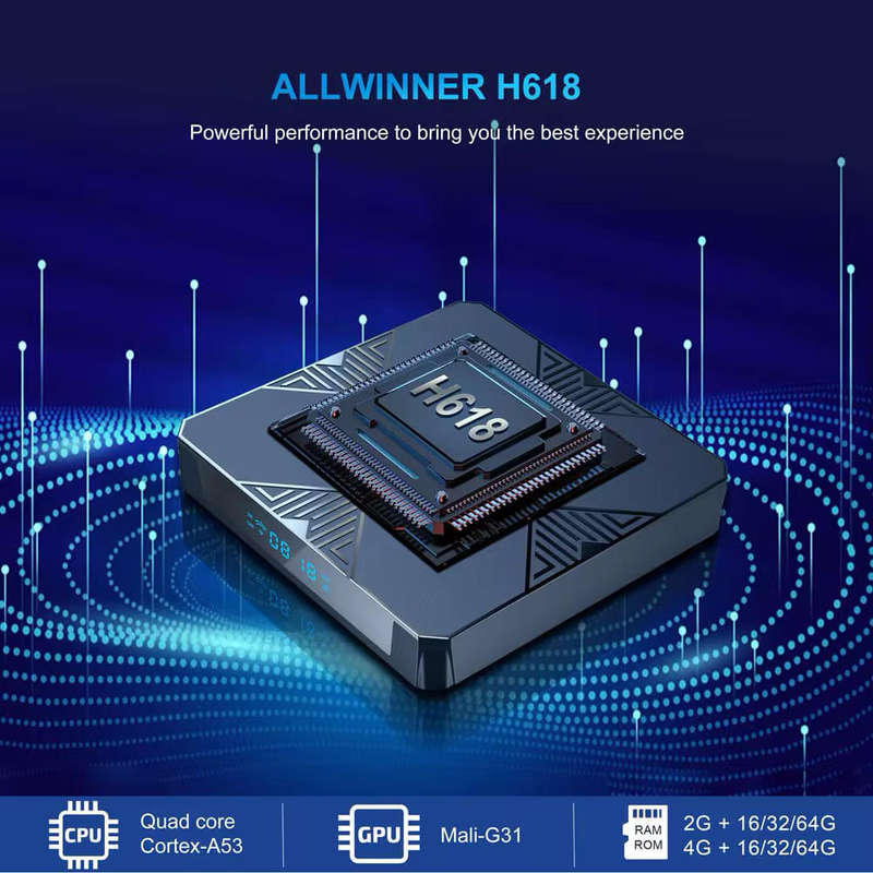 X98H Allwinner H618 Android 12 tv box with iptv 1year subscription