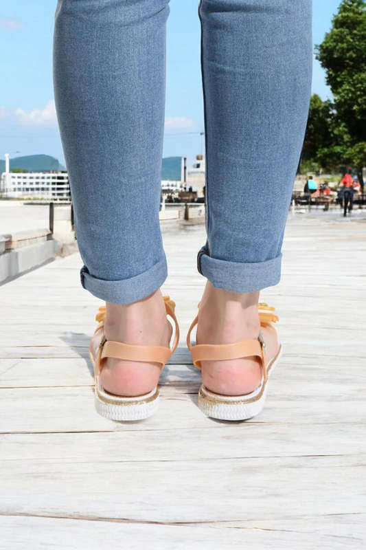 Gold Jelly Sandals