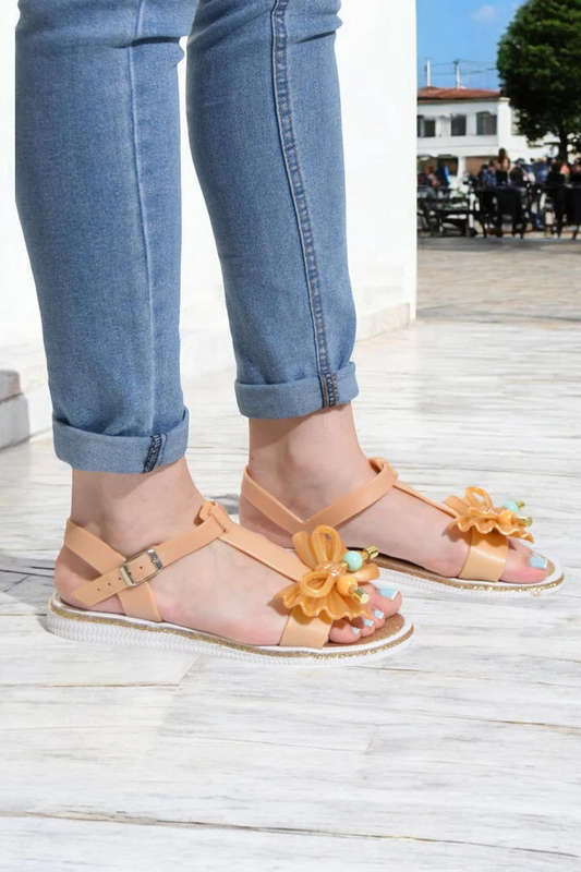 Gold Jelly Sandals
