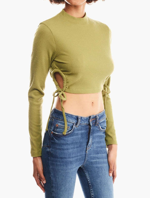 Fatigue Keyhole Cropped Top