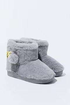 Toddler Girl Grey Gold Chain Slippers Size 4