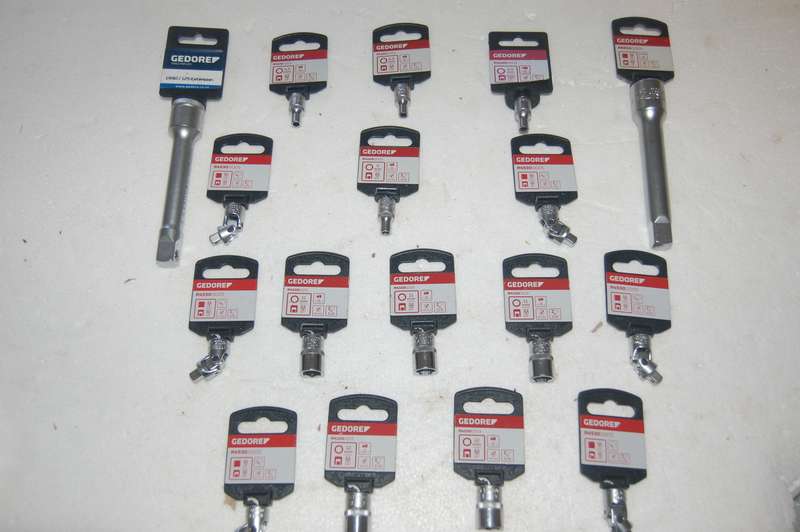 VARIETY PACK OF GEDORE SOCKETS MULTI ANGLE ADAPTERS AND LENGTH EXTENDERS