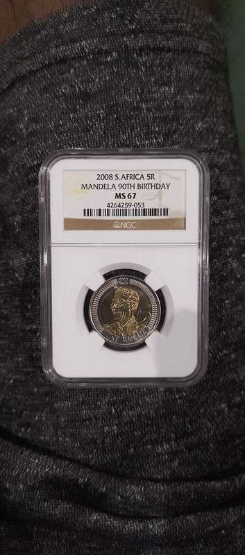 NGC GRADED FIVE RAND COINS SET