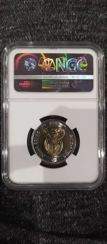 NGC GRADED FIVE RAND COINS SET