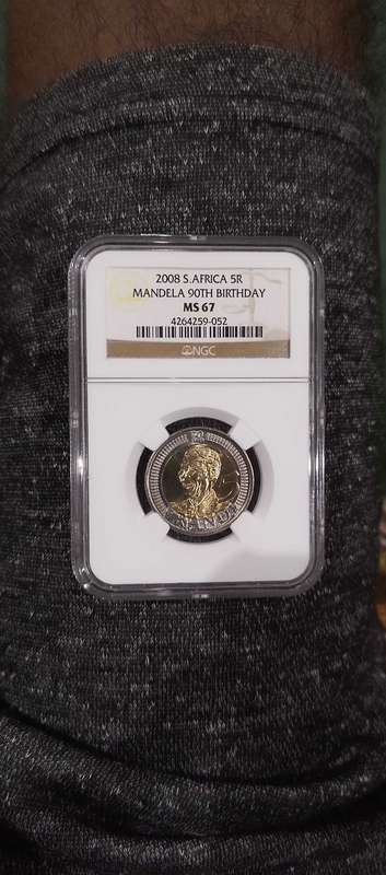 NGC GRADED FIVE RAND COINS SET