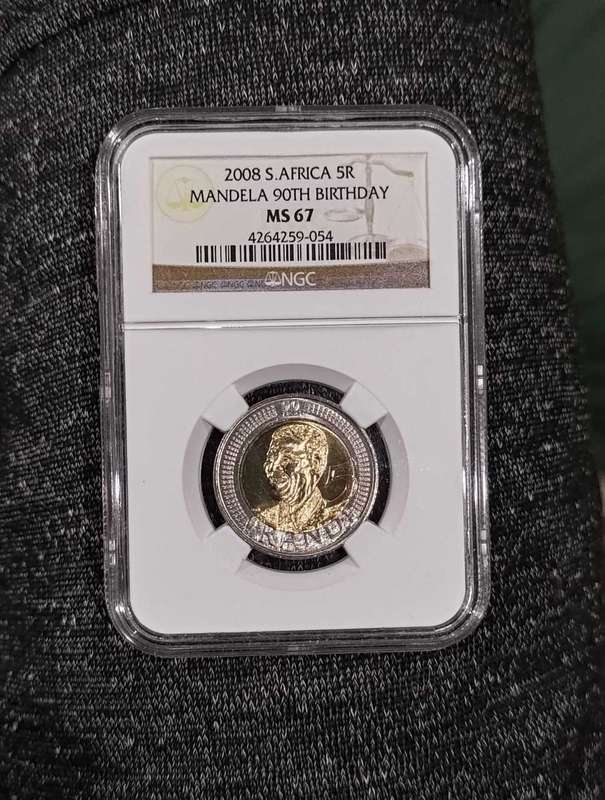NGC GRADED FIVE RAND COINS SET