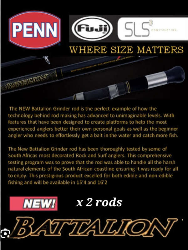 penn battalion 16.2 surf rod x 2