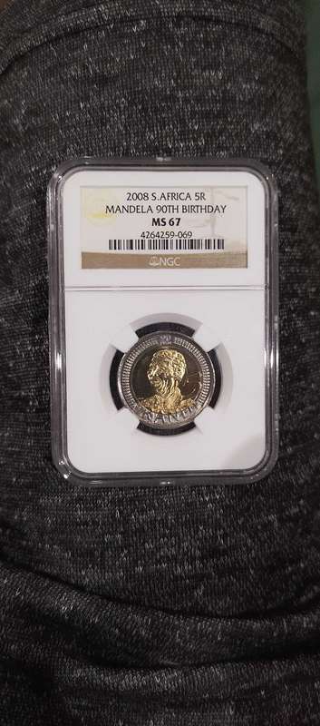 NGC GRADED FIVE RAND COINS SET