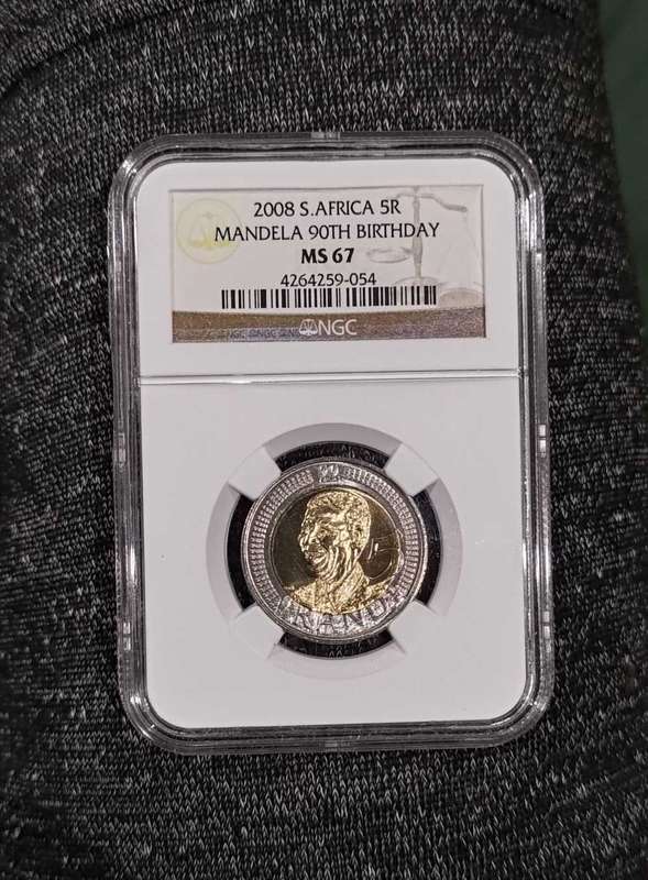 NGC GRADED FIVE RAND COINS SET