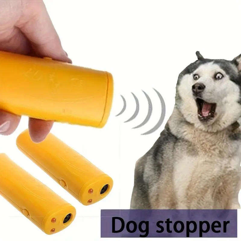 Ultrasonic Dog Repeller & Trainer with LED Light  Handheld Pet Deterrent Device for Barking