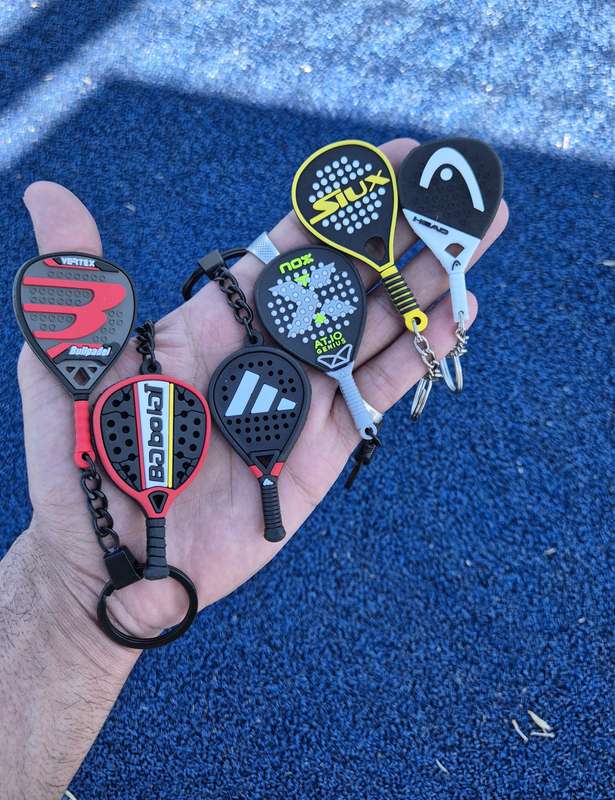 Padel Racket Soft Rubber Silcon Keychain