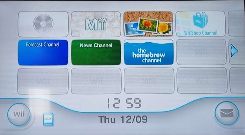 Black Wii with HBC